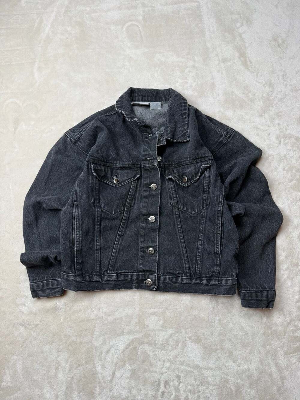 Bim Blaus Denim Jacket Size S Black Trucker